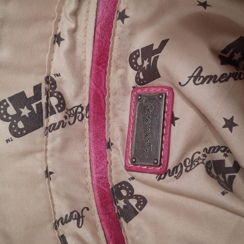 Montana West American Bling Pink Leather & Canvas Purse - Picture 6 of 7